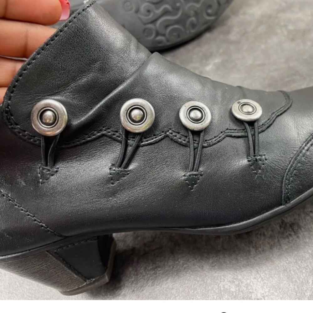 Remonte Dorndorf AnneMarie Women Shoes Black Sz 8 Leather Slip On Ankle Boots☀️ - Picture 13 of 15